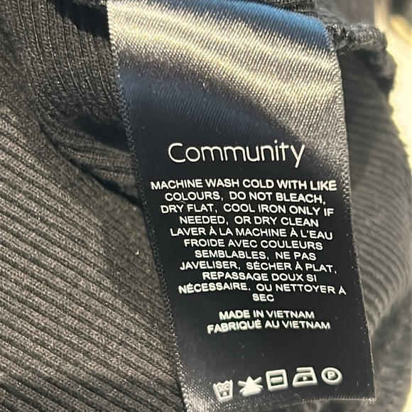 Aritzia Community Black Crew-neck Tank Ribbed Knit Sleeveless Midi Dress Size S - Picture 5 of 14